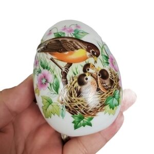 Vintage four seasons New Beginnings porcelain egg